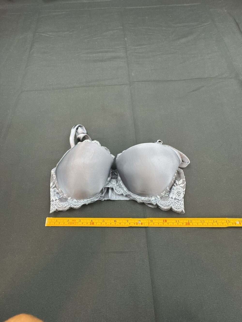 Victoria's Secret Dream Angels Lined Demi Bra Grey Lace 32DD